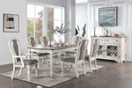 ZUN ACME Florian Dining Table , Oak & Antique White Finish DN01657