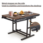 ZUN Dining Multifunctional solid wood folding conversion/folding shelf can be used as dining GLT12070