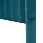 ZUN Queen Size Storage Bed Velvet Upholstered Platform Bed with a Big Drawer - Blue WF296854AAC