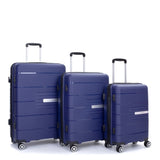 ZUN Hardshell Suitcase Double Spinner Wheels PP Luggage Sets Lightweight Durable Suitcase with TSA W284112583