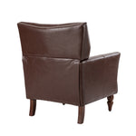 ZUN Harald Vegan Leather Armchair-BROWN W1137133722