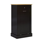 ZUN One Drawers and One-Compartment Tilt-Out Trash Cabinet Kitchen Trash Cabinet-Black W1120127325