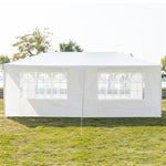 ZUN 3 x 6m Six Sides Two Doors Waterproof Tent with Spiral Tubes White 13319883