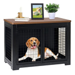 ZUN Furniture style dog cage, wooden dog cage, double door dog cage, side cabinet dog cage, Dog crate W1687106560