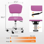 ZUN Mesh Task Chair Plush Cushion, Armless Desk Chair Home Office Adjustable Swivel Rolling Task 63347695