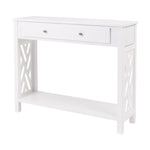 ZUN Furniture Coventry Wood Console Entryway Table with Drawer and Shelf W1921122221