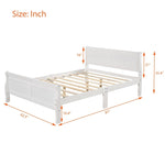 ZUN Queen Size Wood Platform Bed with Headboard and Wooden Slat Support WF289142AAK