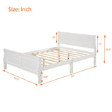 ZUN Queen Size Wood Platform Bed with Headboard and Wooden Slat Support WF289142AAK