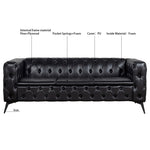 ZUN 84.06 Inch Width Traditional Square Arm removable cushion 3 seater Sofa W68041369
