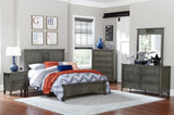 ZUN Cool Gray Finish 1pc Nightstand of Drawers Brushed Nickel Tone Knobs Transitional Style Bedroom B01151968