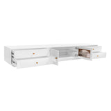 ZUN ON-TREND Luxurious TV Stand with Fluted Glass Doors, Elegant and Functional Media Console for TVs Up WF311903AAK