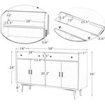 ZUN Flavien 58'' Wide 2 Drawer Sideboard-PEBBLE W1137123222