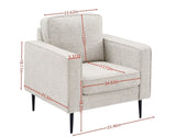 ZUN Living Room Upholstered Sofa with high-tech Fabric Surface/ Chesterfield Tufted Fabric Sofa Couch, W1708132874