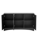 ZUN U_Style Curved Design Storage Cabinet with Three Doors and Adjustable shelves, Suitable for WF311945AAA