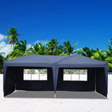 ZUN Lotto 3 x 6m Two Windows Practical Waterproof Folding Tent Blue 16586545