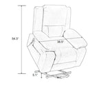 ZUN Electric Power Recliner Chair With Massage For Elderly ,Remote Control Multi-function Lifting, W1203126314