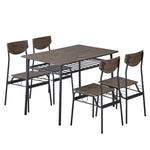 ZUN Rectangular Disassembly and Assembly P2 Board Iron Compartment 1 Table 4s Dining Table and 69050474
