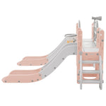 ZUN Kids Slide Playset Structure 7 in 1, Freestanding Spaceship Set with Slide, Arch Tunnel, Ring Toss PP322884AAH