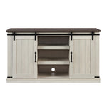 ZUN Classic Farmhouse Media TV Stand Transitional Entertainment Console for TV Up to 60" with Sliding W1758108532