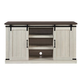 ZUN Classic Farmhouse Media TV Stand Transitional Entertainment Console for TV Up to 60" with Sliding W1758108532