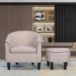 ZUN JST Accent Chair with Ottoman, Modern Accent Arm Chair with Footrest, Suit for Living Room Bedroom W1958123659