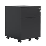 ZUN 2 Drawer Mobile File Cabinet with Lock Steel File Cabinet for Legal/Letter/A4/F4 Size, Fully W252125343