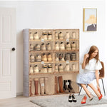 ZUN Portable Shoe cabinet Living Room,Stackable Storage Organizer Cabinet with Doors and Shelves,Shoe W1019P143202