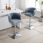 ZUN COOLMORE Vintage Bar Stools with Back and Footrest Counter Height Dining Chairs 2PC/SET W1539134445