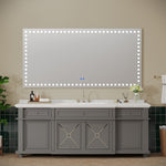 ZUN 72X36 Inch Led-Lit Bathroom Mirror, Wall Mounted Anti-Fog Memory Rectangular Vanity Mirror With W1820122121