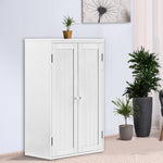 ZUN Bathroom Storage Cabinet Freestanding Wooden Floor Cabinet with Adjustable Shelf and Double Door W169392183