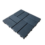 ZUN Plastic Interlocking Deck Tiles,44 Pack Patio Deck Tiles,11.8"x11.8" Square Waterproof Outdoor All W1129127771