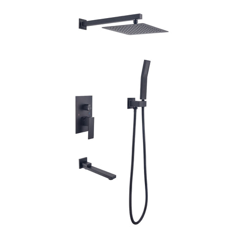ZUN 10" Rain Shower Head Systems Wall Mounted Shower W2287141153