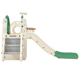 ZUN Kids Slide Playset Structure, Freestanding Castle Climbing Crawling Playhouse with Slide, Arch PP300683AAL