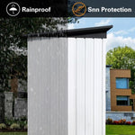 ZUN Metal garden sheds 5ftx3ft outdoor storage sheds White+Black W135057824