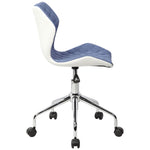 ZUN Techni Mobili Modern Height Adjustable Office Task Chair, Blue RTA-3236-BL