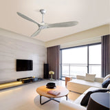ZUN 60 Inch Indoor Solid Wood Ceiling Fan With 6 Speed Remote Control Reversible DC Motor For Living W882140925