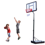ZUN Portable Removable Basketball System Basketball Hoop Teenager PVC Transparent Backboard with 47967301