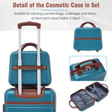 ZUN Hardshell Luggage Sets 4 Pieces 20"+24"+28" Luggages and Cosmetic Case Spinner Suitcase with TSA PP315069AAC