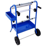 ZUN Mobile 18" Multi-Roll Masking Paper Machine with Storage Trays,BLUE W465105149