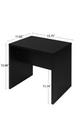 ZUN Vanity Desk with Mirror & Stool, Black Makeup Table with Storage Shelves & Drawer, Vanity Set for W68858690