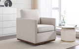 ZUN Mid Century Modern Swivel Accent Chair Armchair for Living Room, Bedroom, Guest Room, Office, Beige WF315697AAG