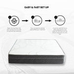 ZUN EGO Hybrid 10 Inch King Cooling Gel Infused Memory Foam and Individual Pocket Spring W125378922