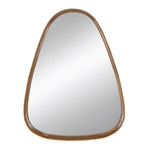 ZUN 30"x38" Irrgeular Mirror with Wood Frame, Wall Mirror for Living Room Bathroom Entryway W2078126451