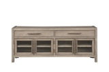 ZUN Bridgevine Home Cypress Lane 65 inch TV Stand Console, No Assembly Required, White Oak Finish B108P163862