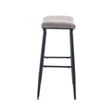 ZUN Bar Stools Set of 2 Armless Counter Low Bar Stools Without Back Modern Linen fabric Breakfast Stools W1439125939