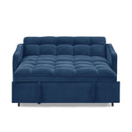ZUN Loveseats Sofa Bed with Pull-out Bed,Adjsutable Back and Two Arm Pocket,TypeC and USB Charging with W1413124444