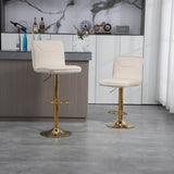 ZUN COOLMORE Bar Stools with Back and Footrest Counter Height Dining Chairs 2PC/SET W395P144022