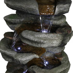 ZUN 30.7inches Outdoor Water Fountain with Led Lights 82041623