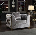 ZUN Velencia Modern Style Chair in Silver B009139138