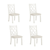 ZUN TOPMAX Mid-Century Solid Wood Upholstered Dining Chairs for Small Places, Set of 4, Beige WF296299AAD